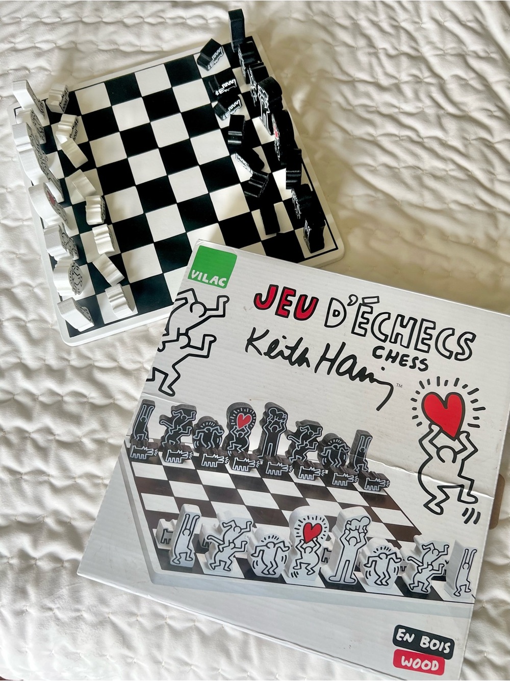 KEITH HARING x MoMA 🤍🖤 Limited Edition Wooden Chess Set